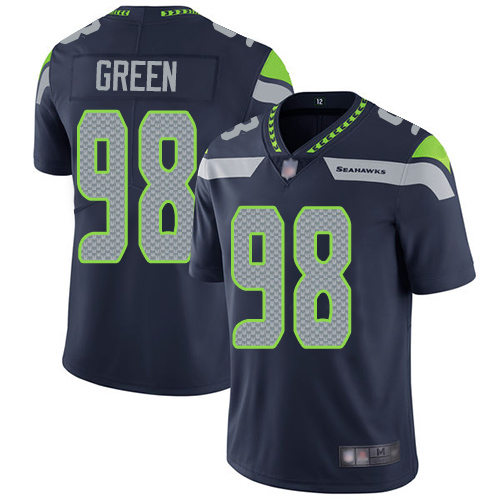 Seattle Seahawks Limited Navy Blue Men Rasheem Green Home Jersey NFL Football 98 Vapor Untouchable